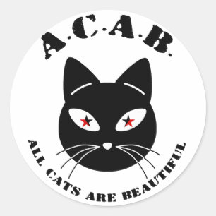 All Cats Are Beautiful Classic Round Sticker