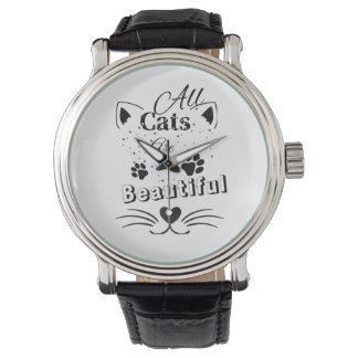 All Cats Are Beautiful – Minimal Cute Cat Design Watch