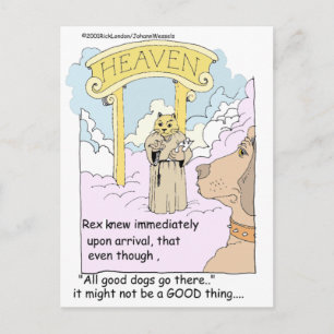All Cats Go To Heaven? Funny Gifts & Tees Postcard