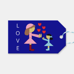 All Children Need Love : Dark Blue Gift Tags