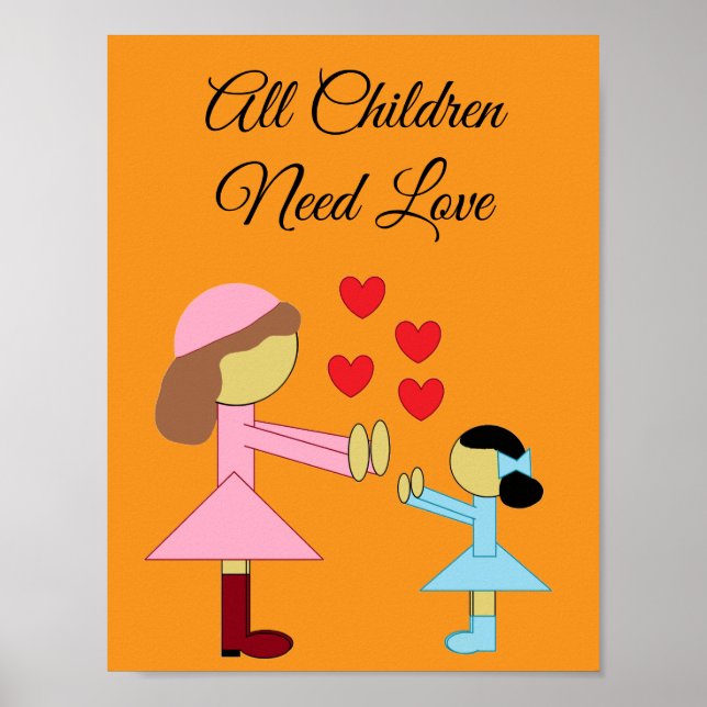 All Children Need Love: Orange Poster (Front)