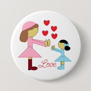 All Children Need Love: White 7.5 Cm Round Badge