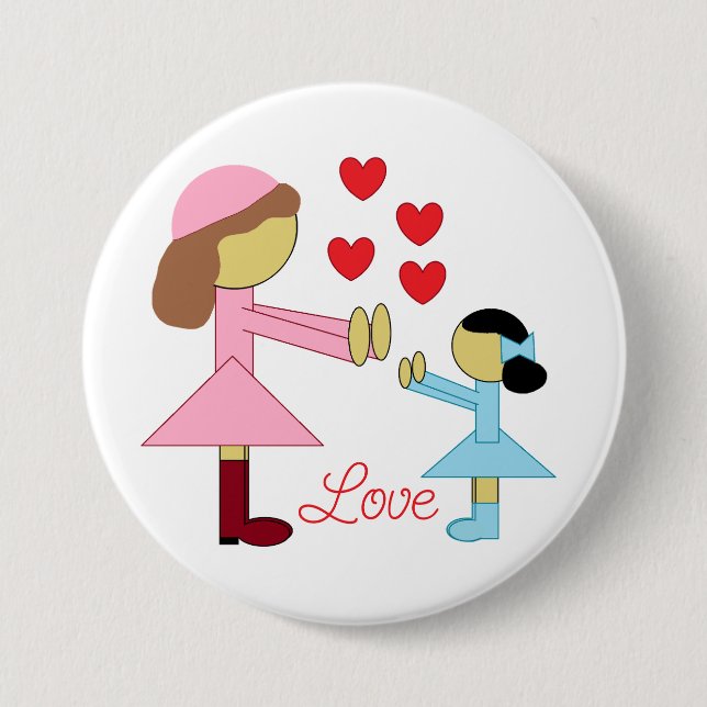 All Children Need Love: White 7.5 Cm Round Badge (Front)
