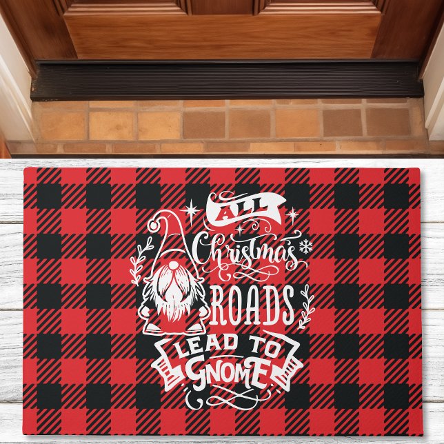 All Christmas Roads Lead To Gnome Doormat (Creator Uploaded)