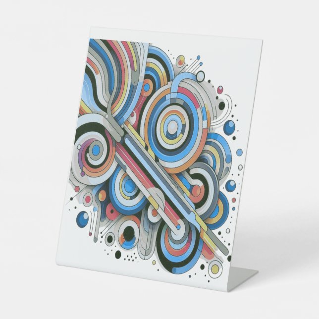 All Colours Rainbow Palette Artdesign T-Shirt Pedestal Sign (Front)