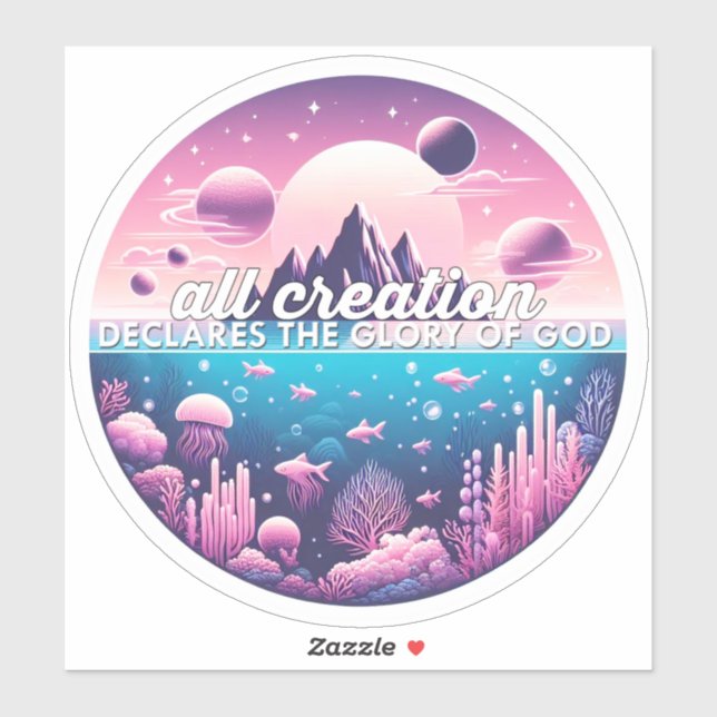 All Creation Declares the Glory of God sticker (Sheet)