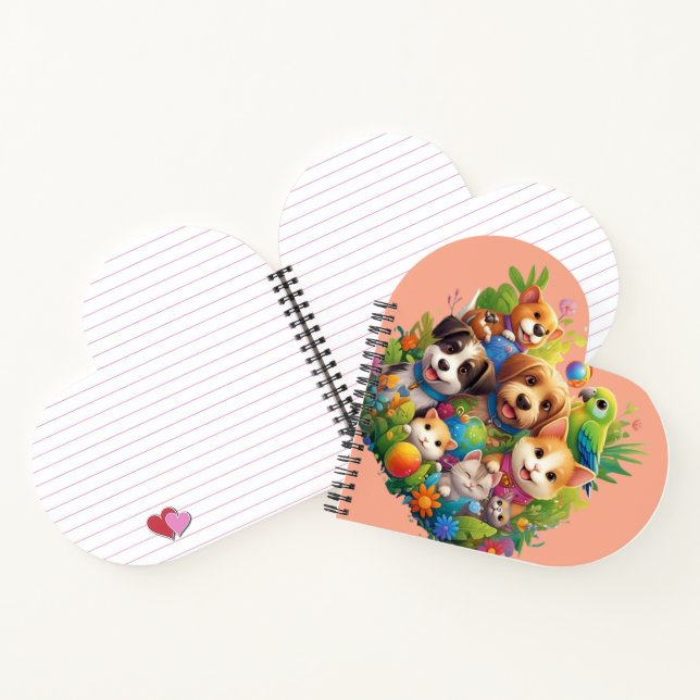 All Creatures Great & Small – Whimsical Wildlife  Notebook (Inside)
