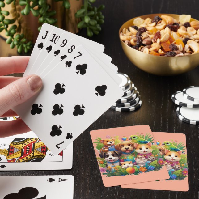 All Creatures Great & Small – Whimsical Wildlife  Playing Cards (In Situ)