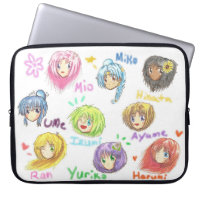 All Cute Chibi Muses Laptop Sleeve