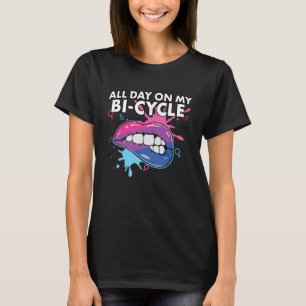 All Day On My Bi cycle Bisexual Rainbow Pride LGBT T-Shirt