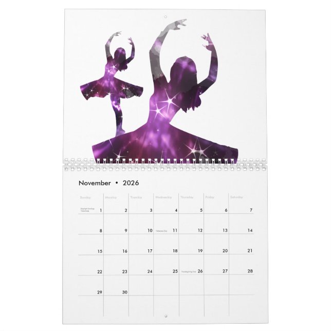 All Day Plie, Chasse, Jete ~ Ballet Design Calendar (Nov 2026)