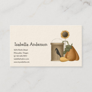 All dem Blessings · Crow, Pumpkins & Sunflowers Business Card