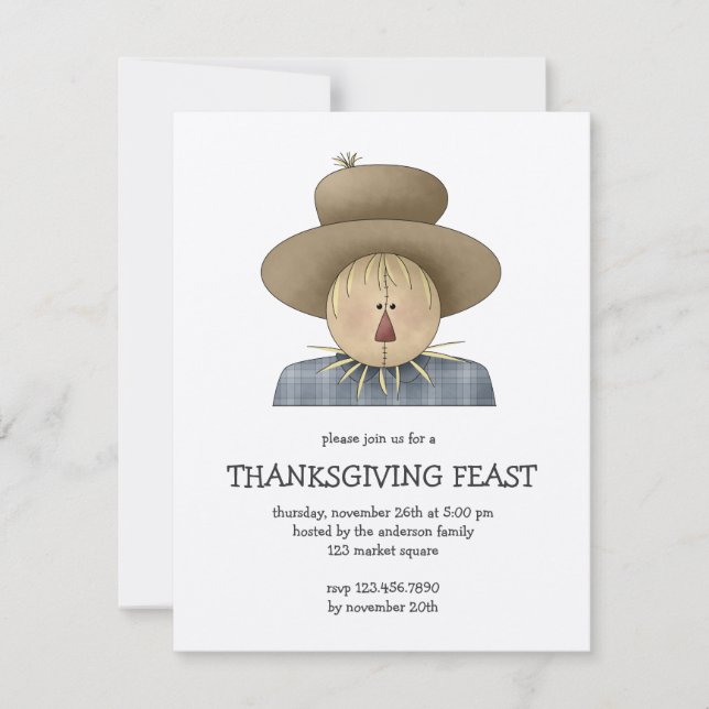 All dem Blessings · Scarecrow Invitation (Front)
