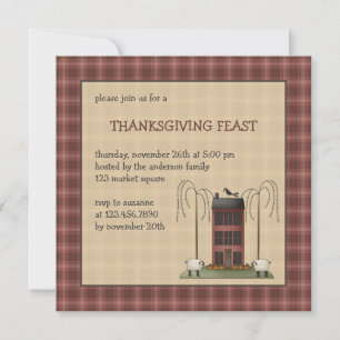 All dem Blessings · Sheep & Saltbox House Invitation