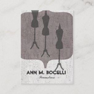 All Dressed UP Indie Vintage Mannequin N Machine Business Card