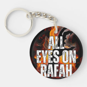 ALL EYES ON RAFAH - Rafah Gaza Palestine massacre Key Ring