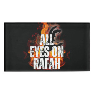 ALL EYES ON RAFAH - Rafah Gaza Palestine massacre  Name Tag