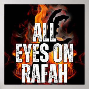 ALL EYES ON RAFAH - Rafah Gaza Palestine massacre Poster