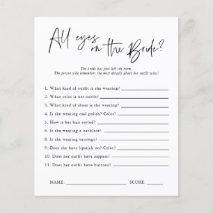 All Eyes on the Bride Bridal Shower Game