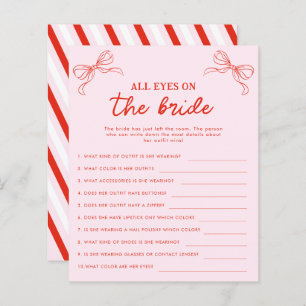 All Eyes on the Bride Christmas Bridal Shower Game