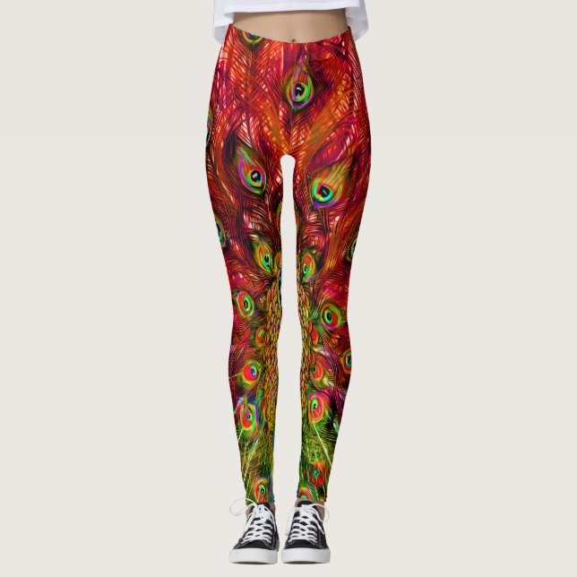 all eyes on you peacock leggings (Front)