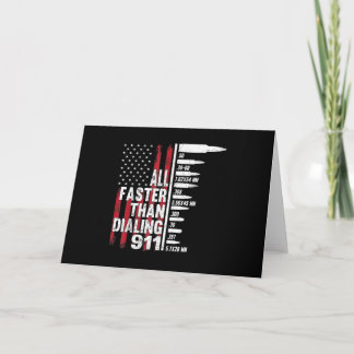 All Faster Than Dialling 911 American Flag Gun Invitation