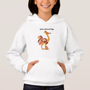 All feathered out ostrich sweatshirt.