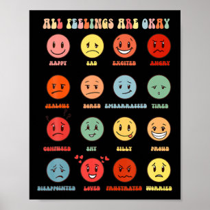 All Feeling Are Okay Mental Health Problems Poster