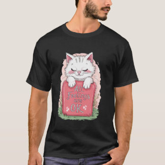 All Feelings Are Ok, Cute Cat Kitten, Women and Ki T-Shirt