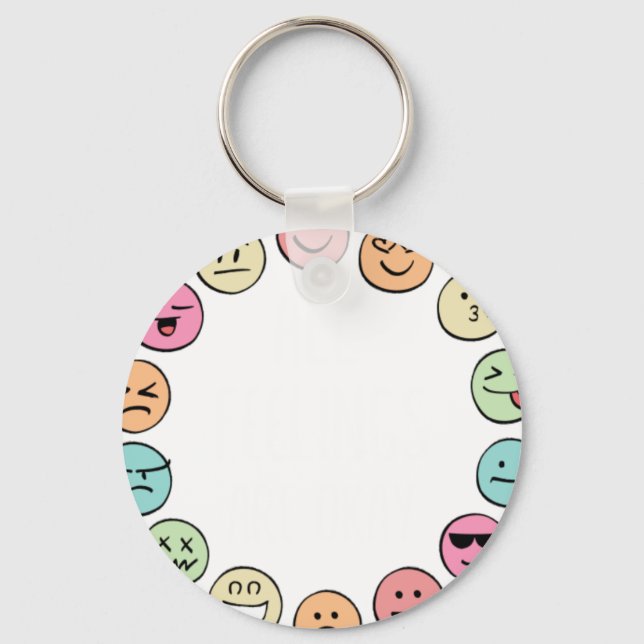 All Feelings Are Okay Autism Awarenes Key Ring (Front)
