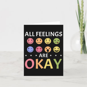 All Feelings Are Okay Mental Health Counsellor  Card