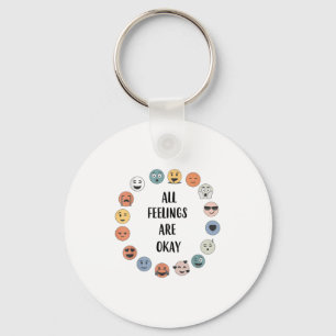 All Feelings Are Okay School Teacher Psychologist  Key Ring
