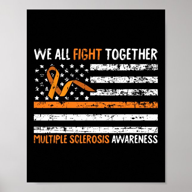 All Fight Together Multiple Sclerosis Awareness Ms Poster (Front)