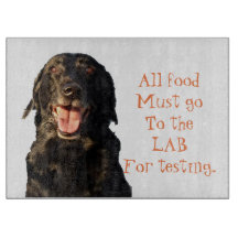 All food must go to the Lab glass cutting board
