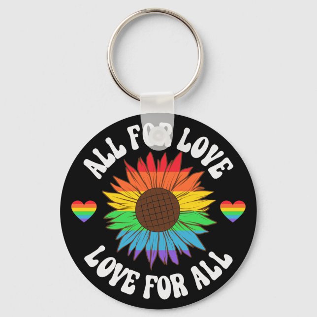 All For Love Love For All | Gay Pride Month Key Ring (Front)