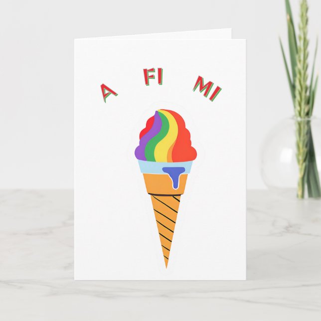 All for me ice cream cone   card (Front)