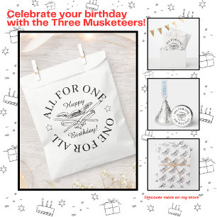 All for One One for All Musketeer Happy Birthday Favour Bag