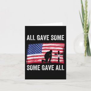 All Gave Some Some Gave All America Flag Memorial Card