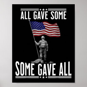 All Gave Some Some Gave All Memorial Day American  Poster