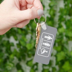All Gender Bathroom Symbol Key Ring