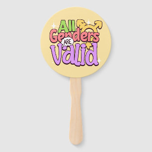 All Genders Are Valid Hand Fan