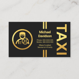 All Gold Vertical Lines Driver Business Card