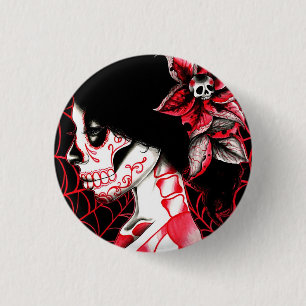 All Gone Dead Sugar Skull Girl 3 Cm Round Badge