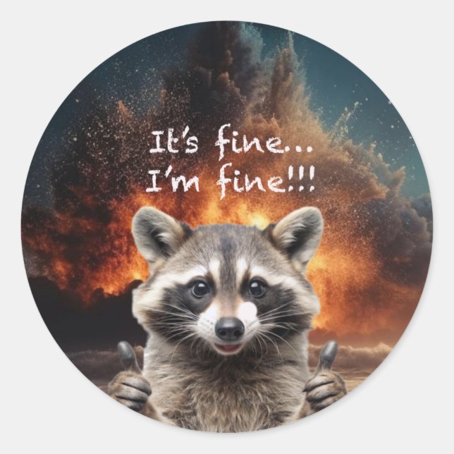 All good classic round sticker (Front)