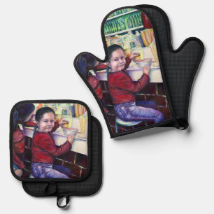 All Good Girls Get Ice Cream Oven Mitt & Pot Holder Set