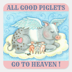 All Good Piglets, PIG ANGELS STICKER Sheet