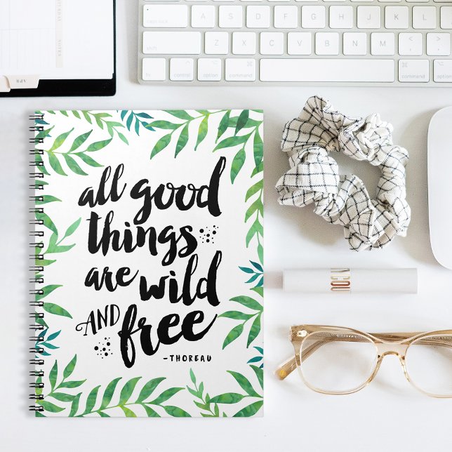 All Good Things Are Wild and Free Quote Notebook (Creator Uploaded)