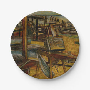 All Great Painting starts with one Brush Stroke Paper Plate