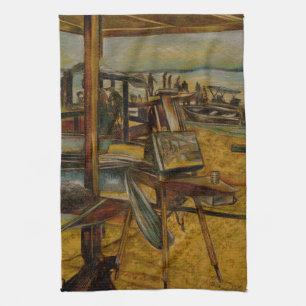 All Great Paintings Start with One Brush Stoke Tea Towel