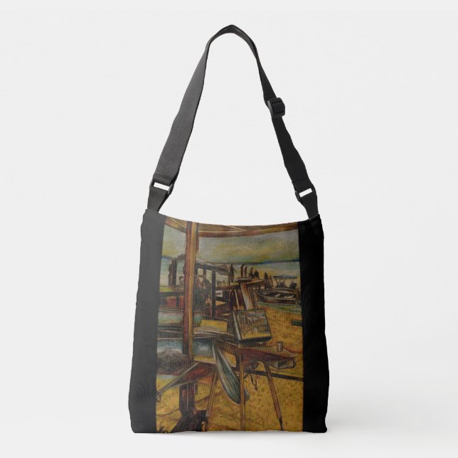 All Great Paintings Starts with one Brush Stoke Crossbody Bag (Front)
